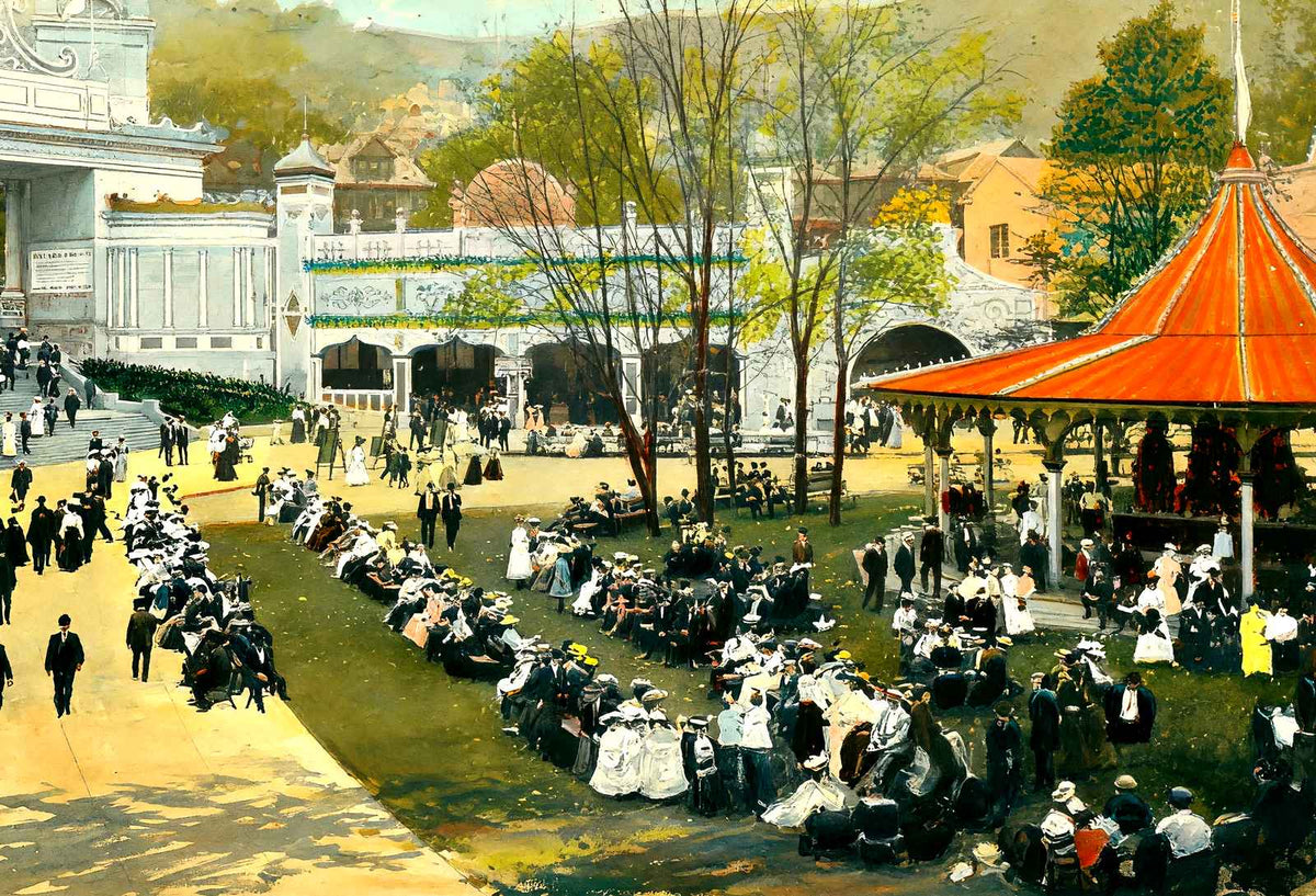 Ingersolls Luna Park, Pittsburgh PA in 1906 art print
