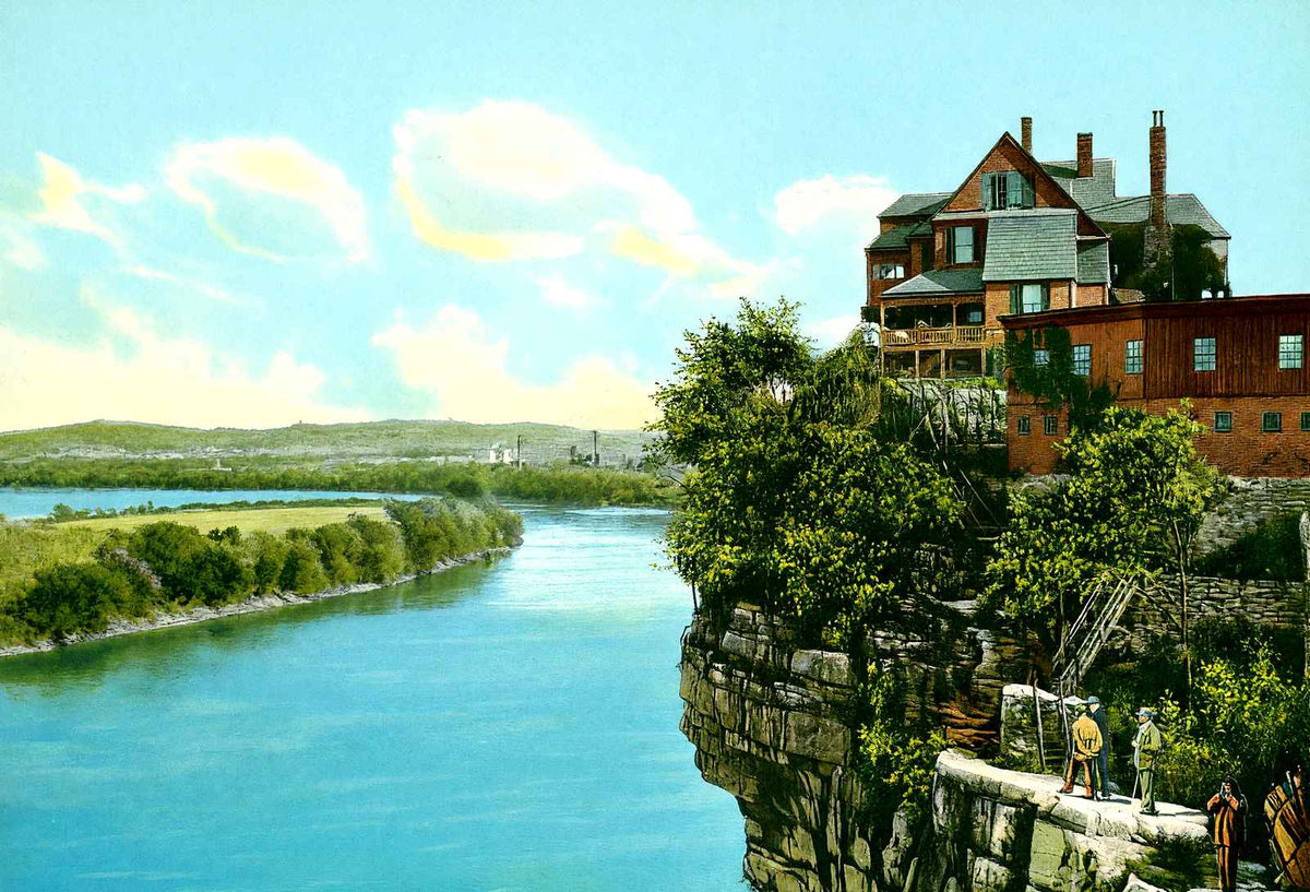 Bluff View from Tennessee River Bridge, TN vintage print
