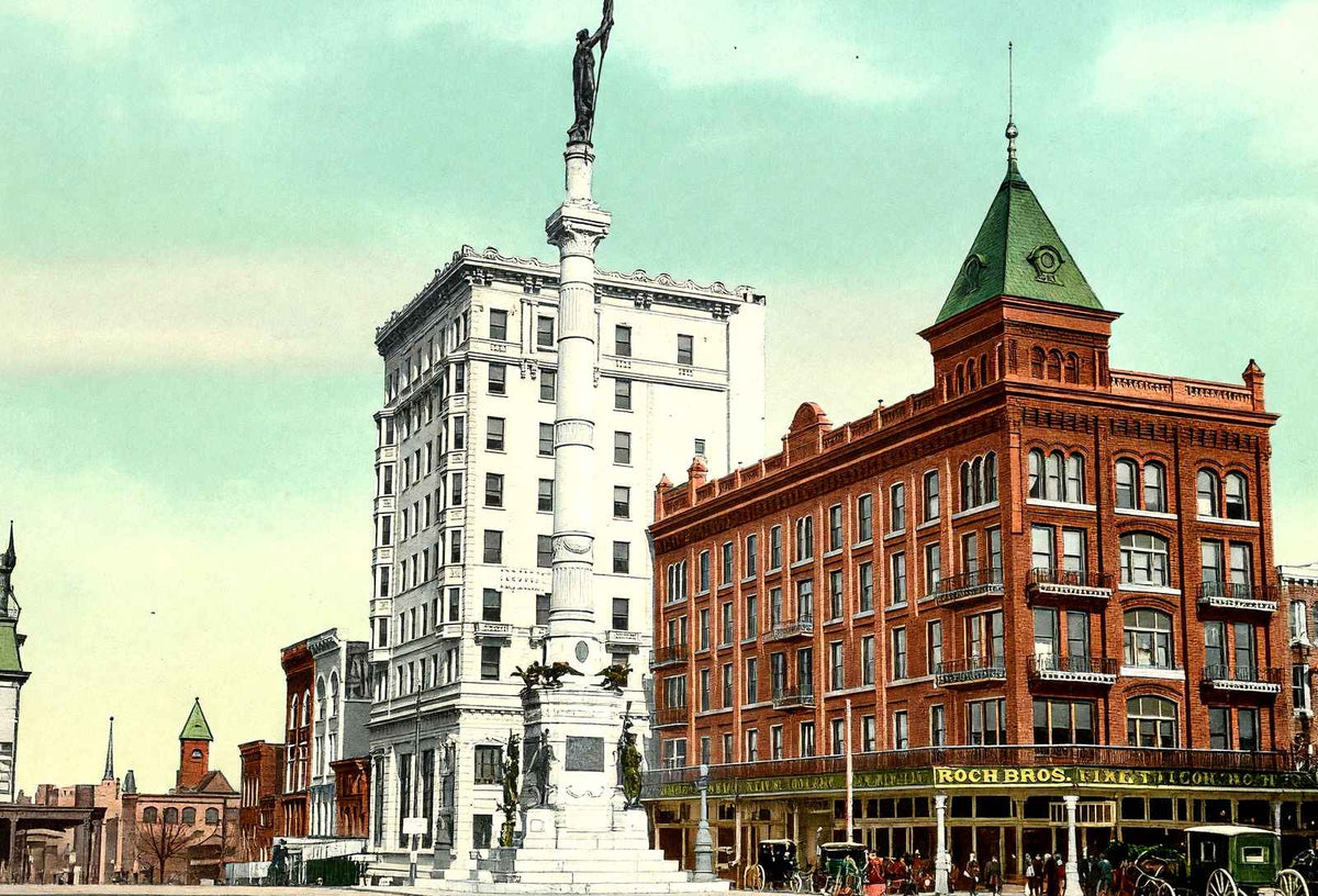 Allentown National Bank, PA in 1907 vintage print