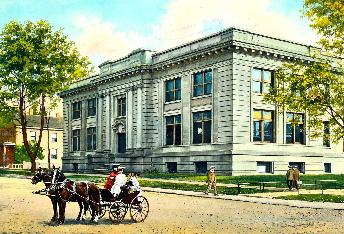 Public Library, Sheboygan, WI in 1907 art print