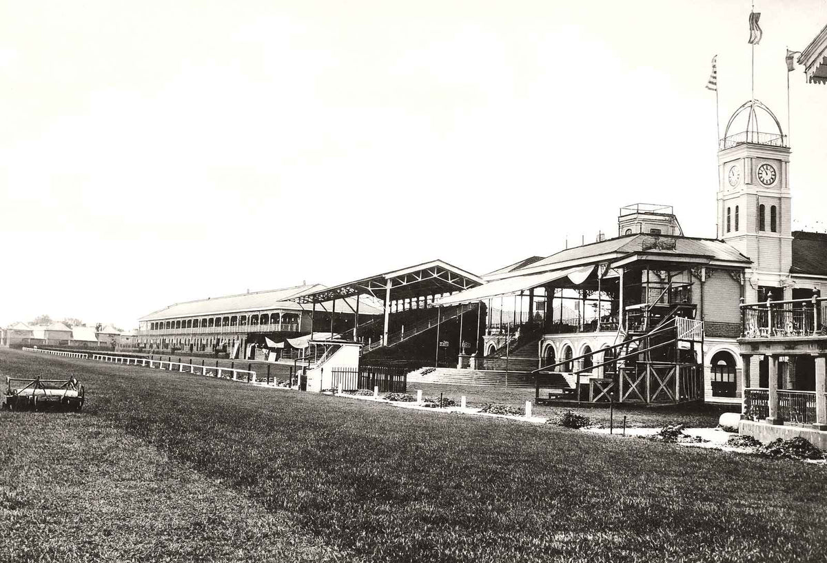 Race Course & Stands, Shanghai, China vintage print