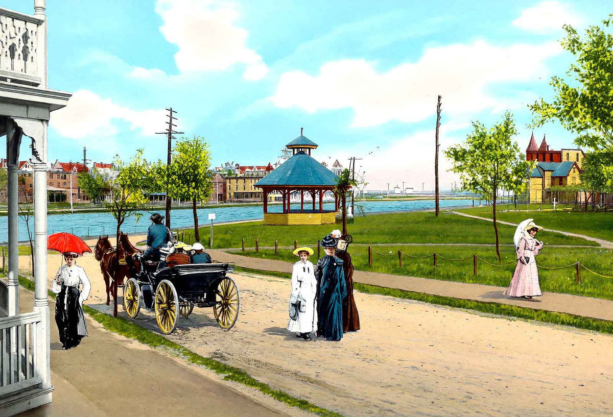 Ocean Grove, Asbury Park, NJ in 1905 vintage print