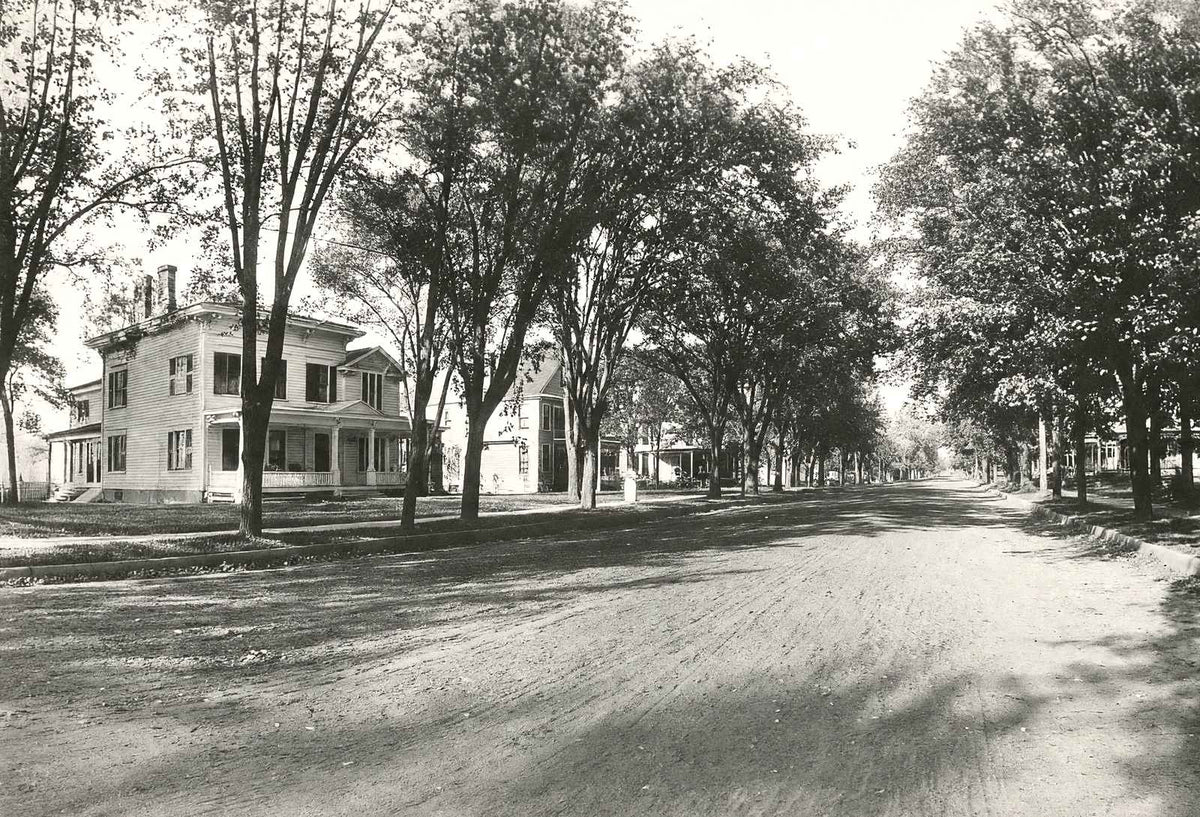 Third Street, Hudson WI in 1908 vintage photo print