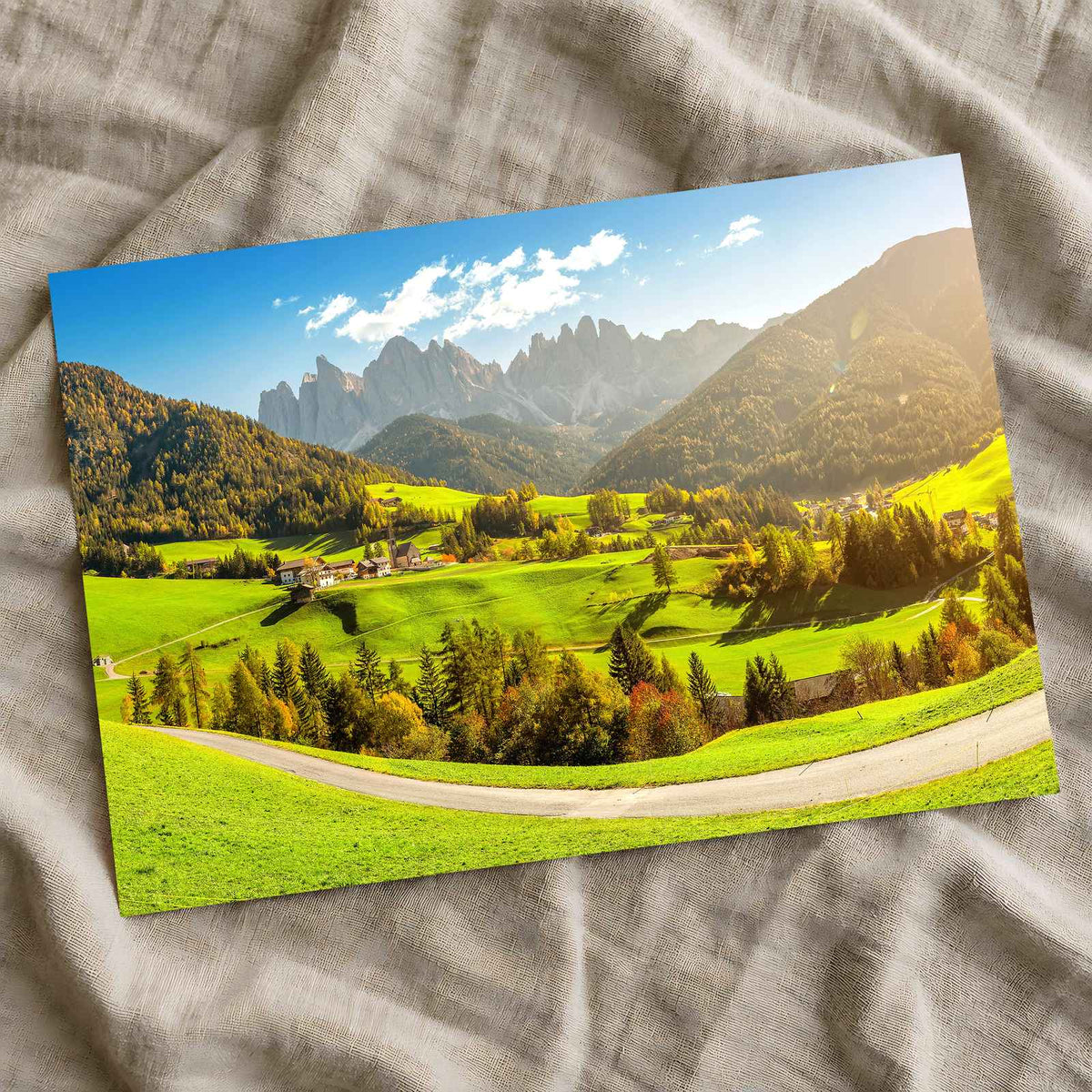 Italian Dolomites Funes Valley Photo Print Wall Decor
