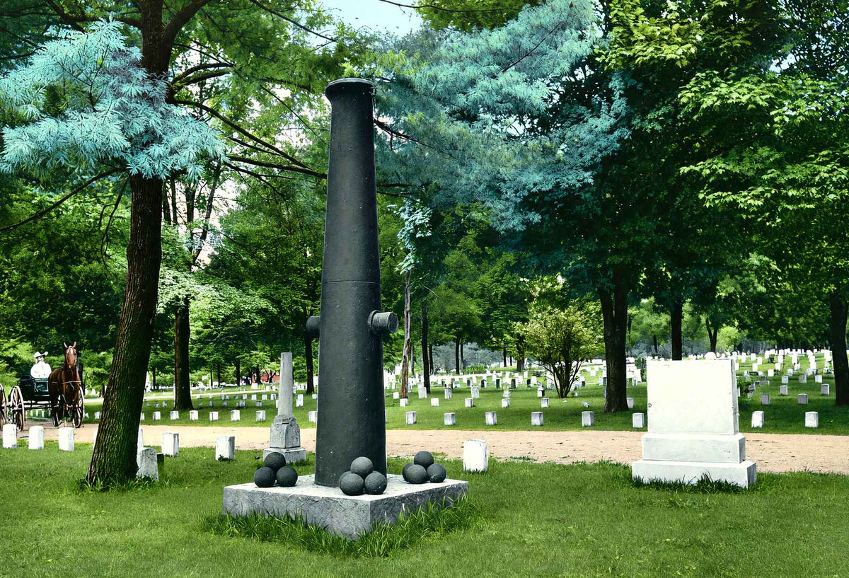 National Cemetery, Knoxville, TN in 1907 vintage print