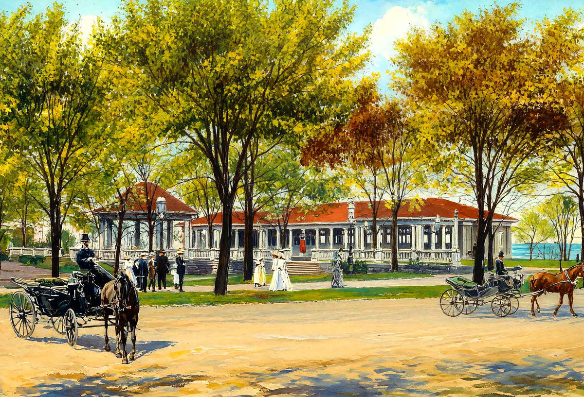 Pavilion, Lake Park, Milwaukee, WI in 1905 art print