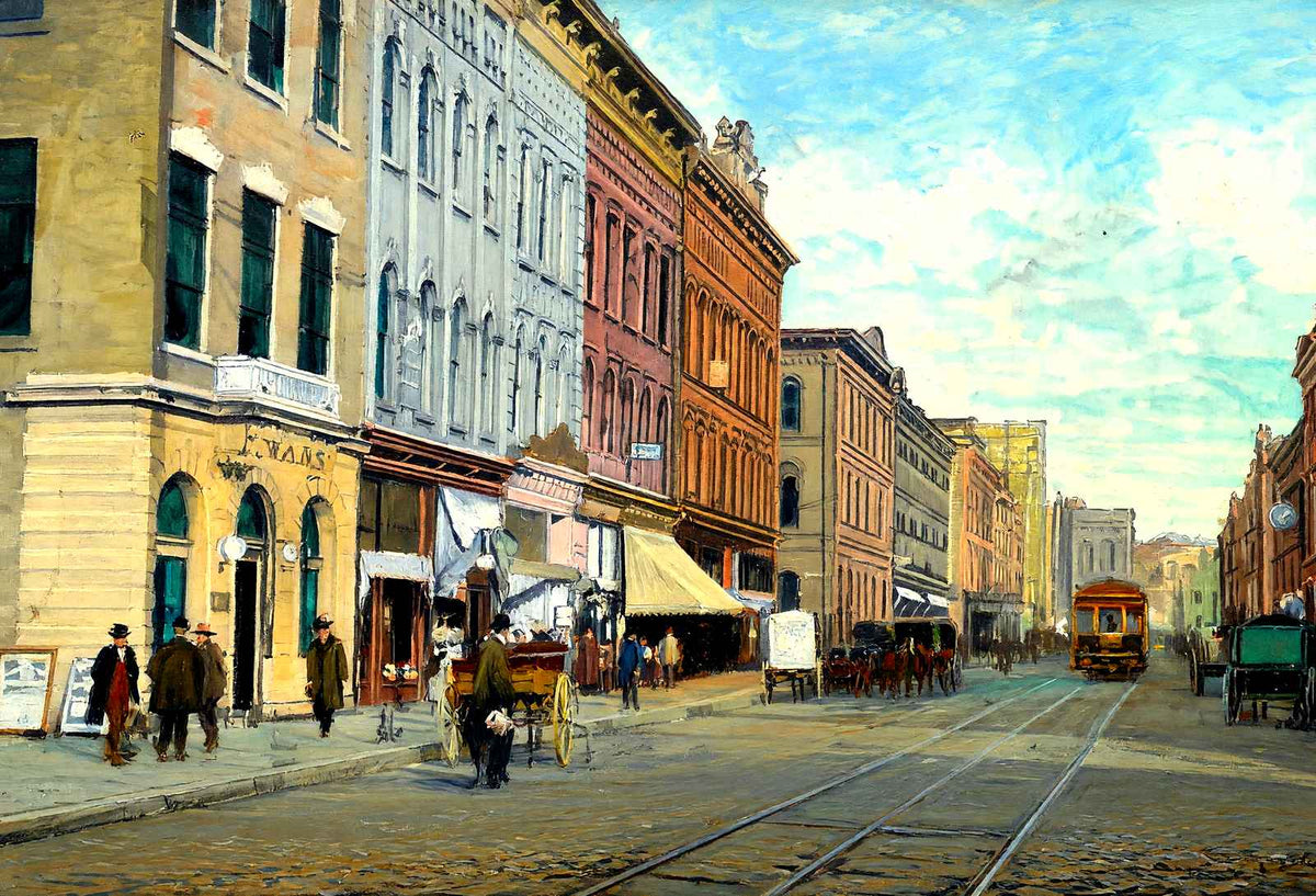 Washington St Looking East, New Castle, PA art print