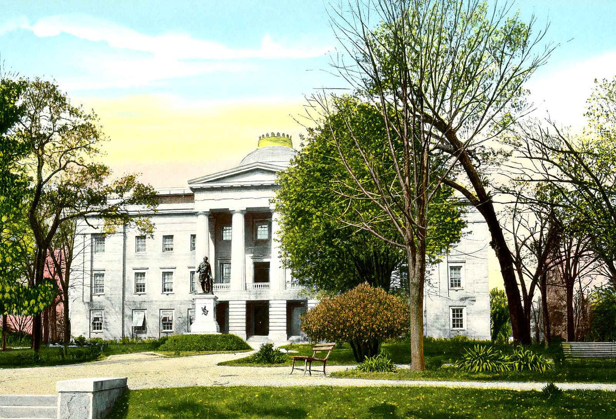 State Capitol, Raleigh, NC in 1906 vintage print