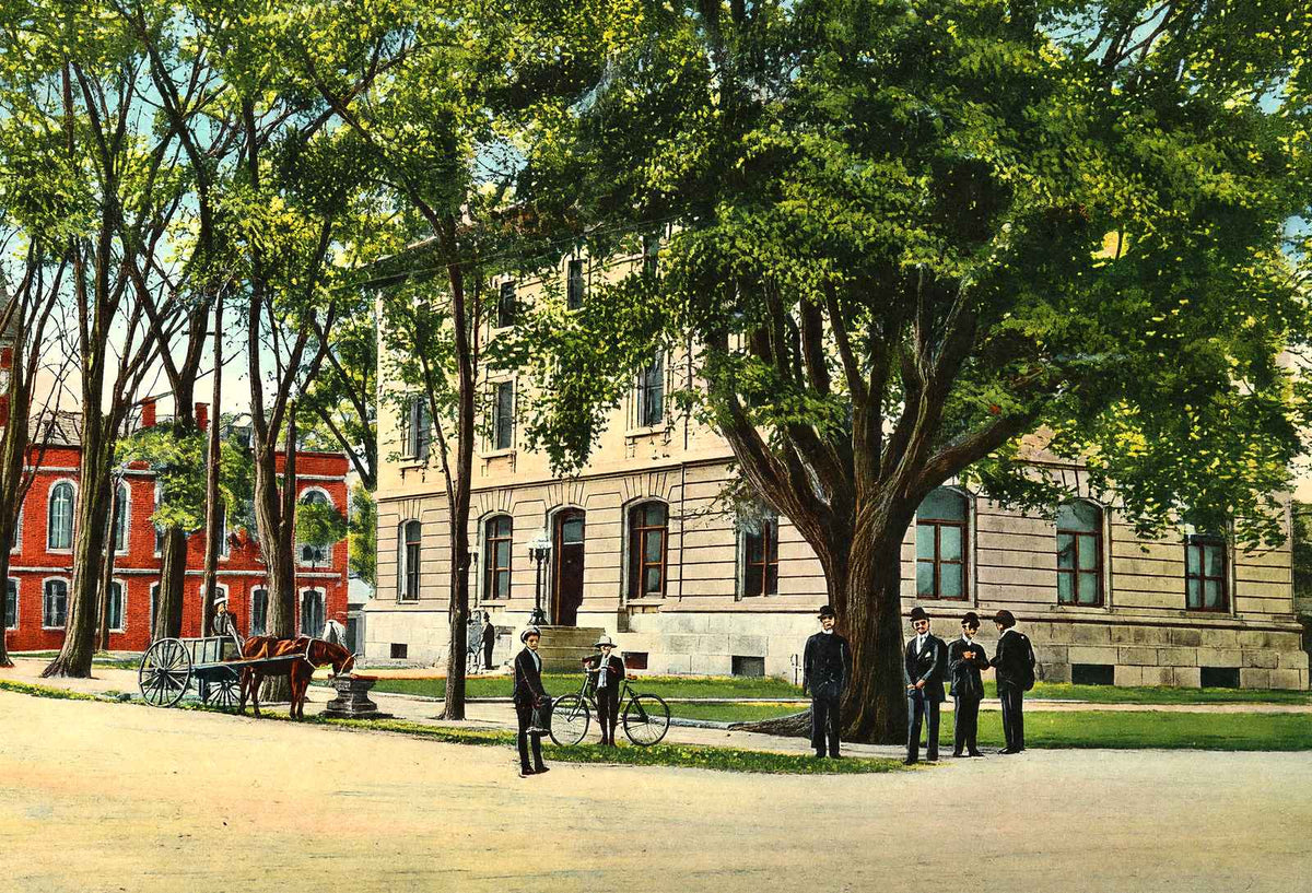 Post Office & Court House, Elizabeth City, NC vintage print