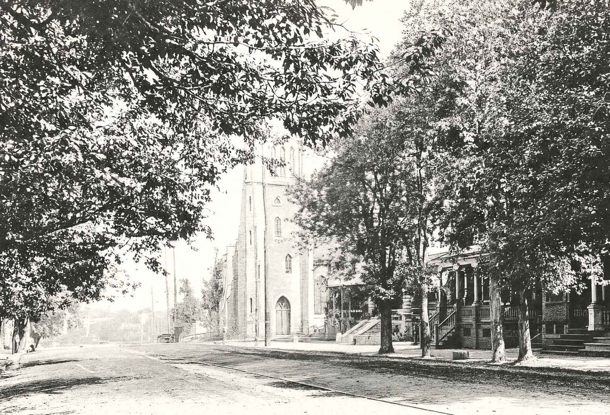 North Hanover Street, Pottstown, PA in 1904 vintage photo print