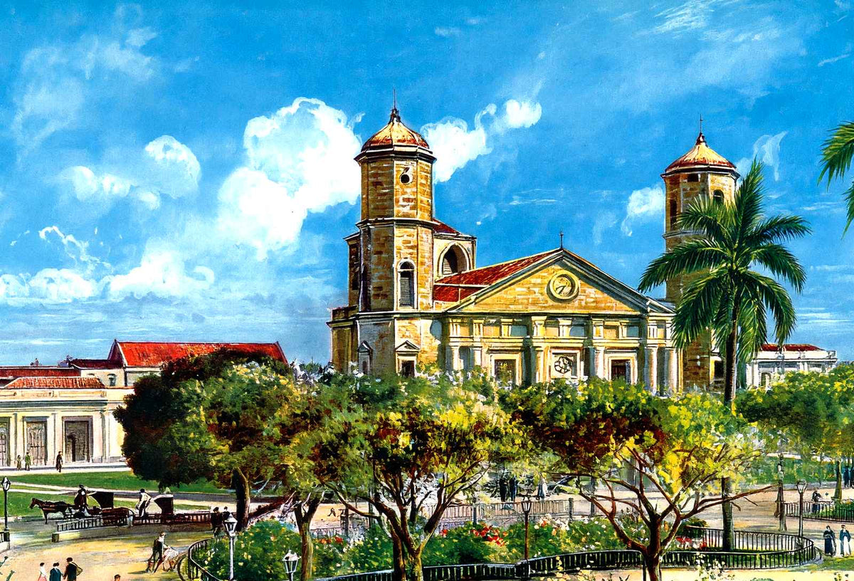 The Cathedral, Cardenas, Cuba vintage print