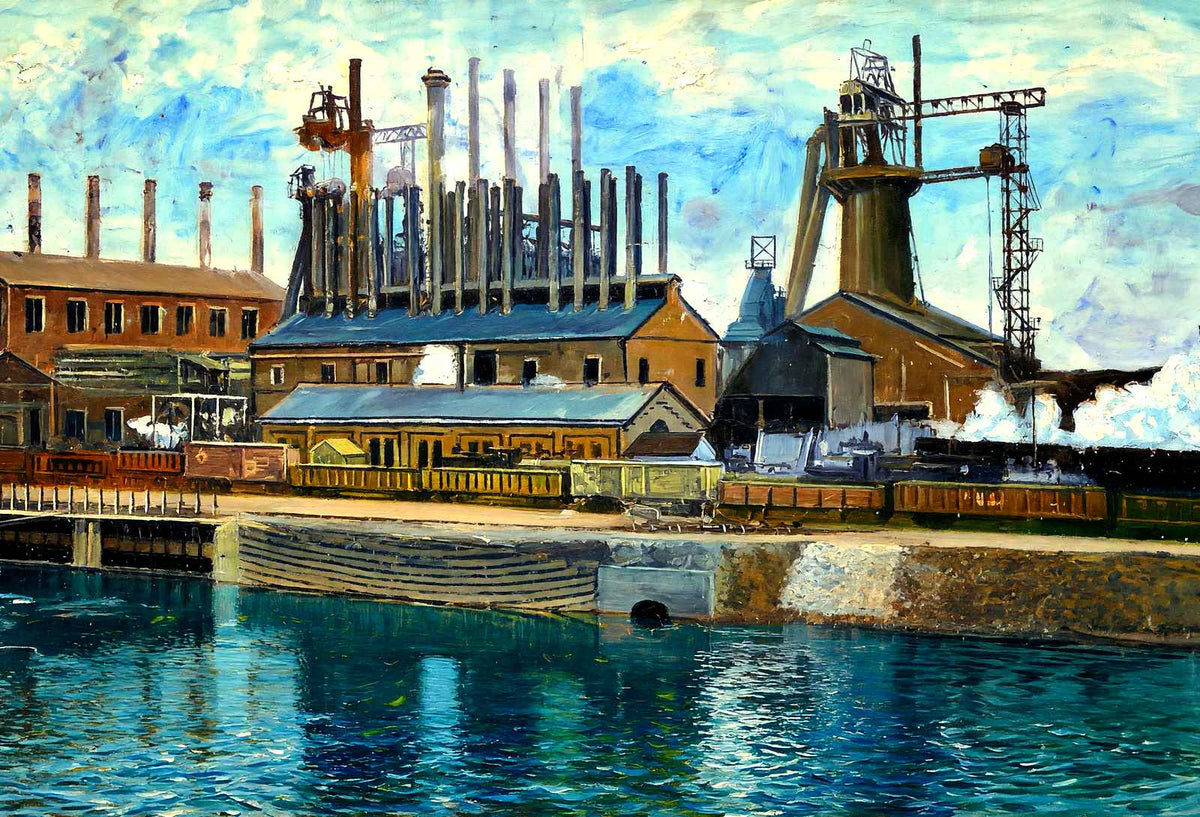 Furnaces Carnegie Steel, New Castle, PA 1906 art print