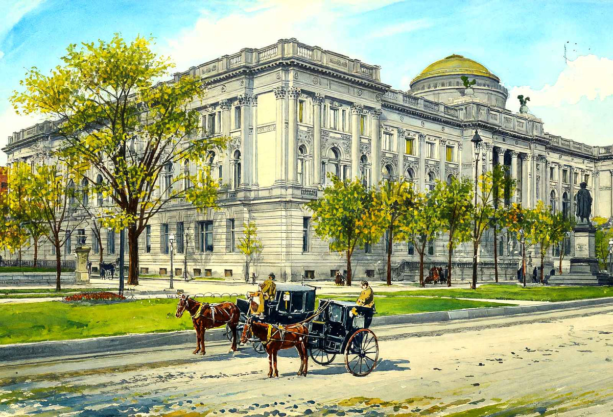 Public Library & Museum, Milwaukee, WI (1905) art print