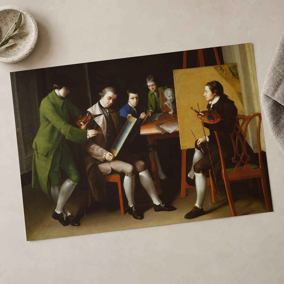 The American School art print by Matthew Pratt (1765)