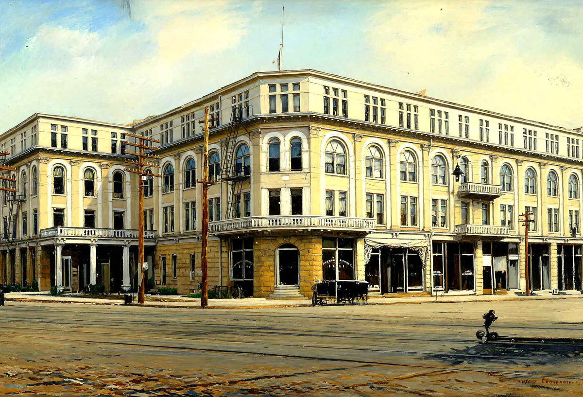 The Elwood, High Point, NC in 1906 painting