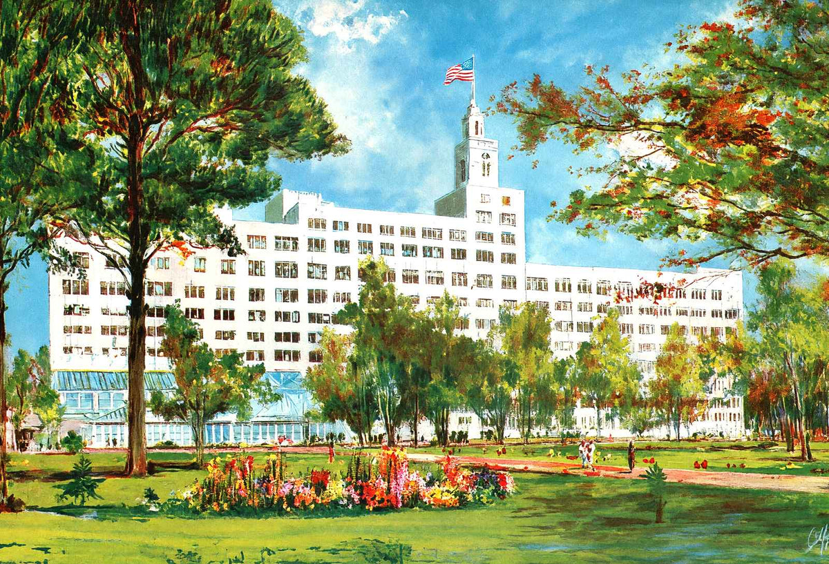 Edgewater Gulf Hotel, Gulfport & Biloxi, MS vintage print