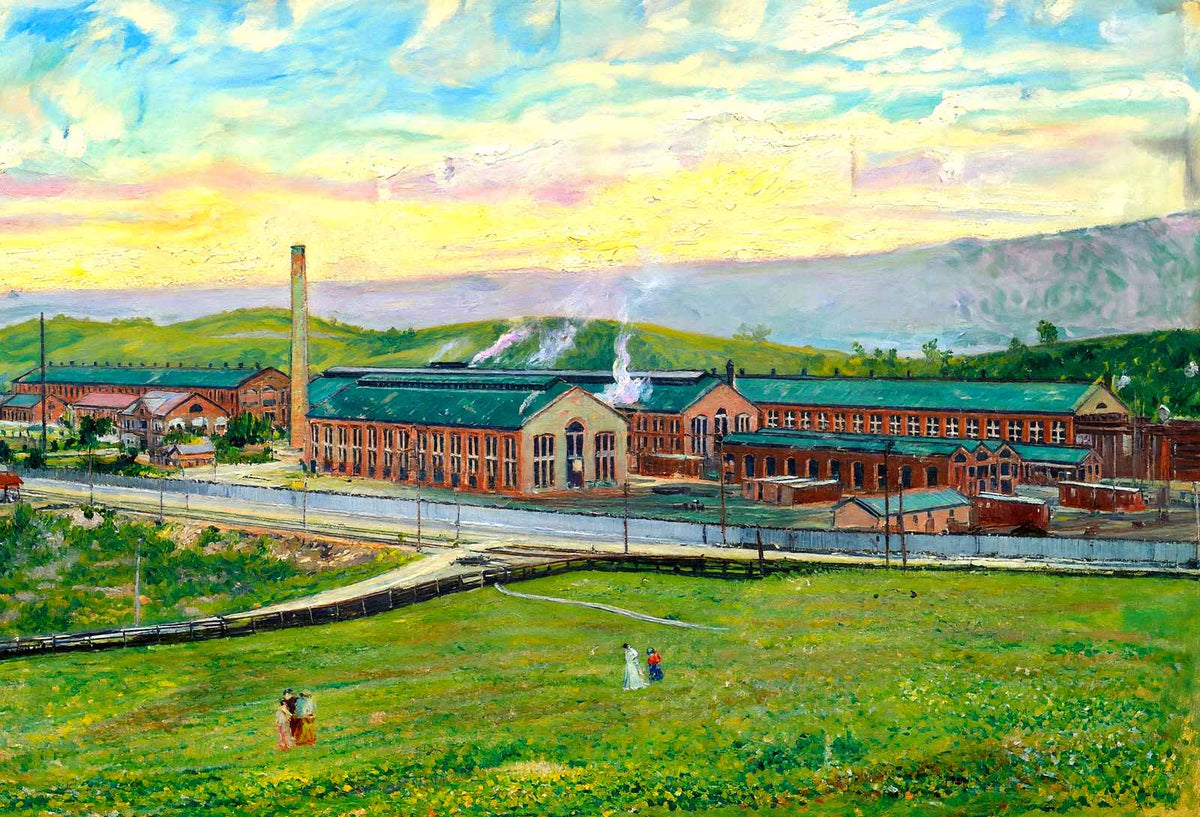 Juniata Shops, Altoona, PA in 1906 art print