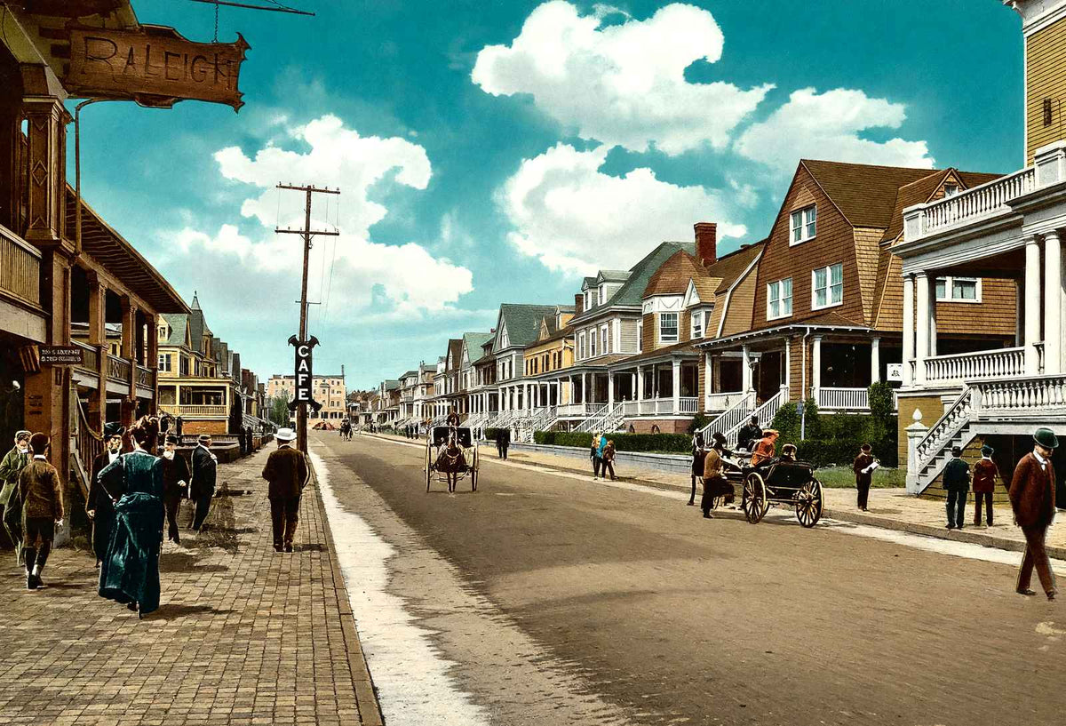 St. Charles Place, Atlantic City, NJ in 1901 vintage print