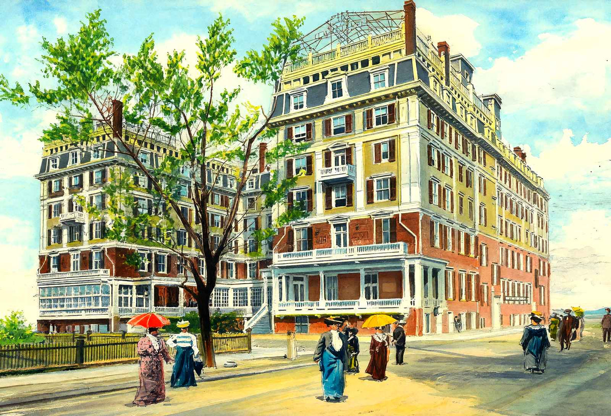 Garden Hotel, Atlantic City, NJ in 1901 painting