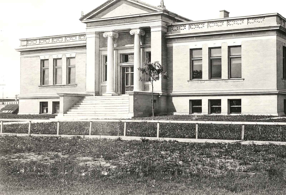 Historic Public Library, Neenah WI in 1905 vintage photo print
