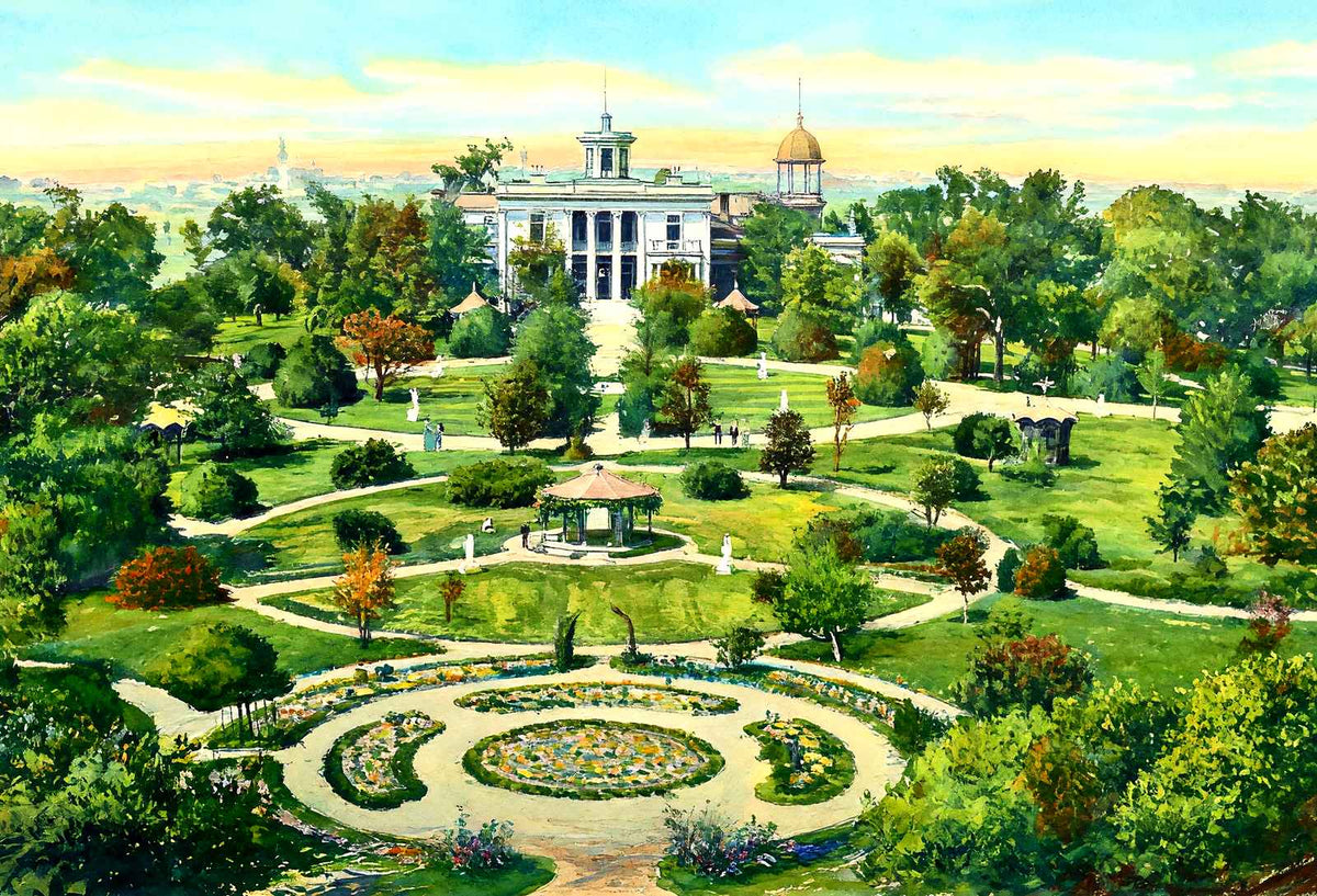 Belmont College, Nashville, TN in 1906 art print