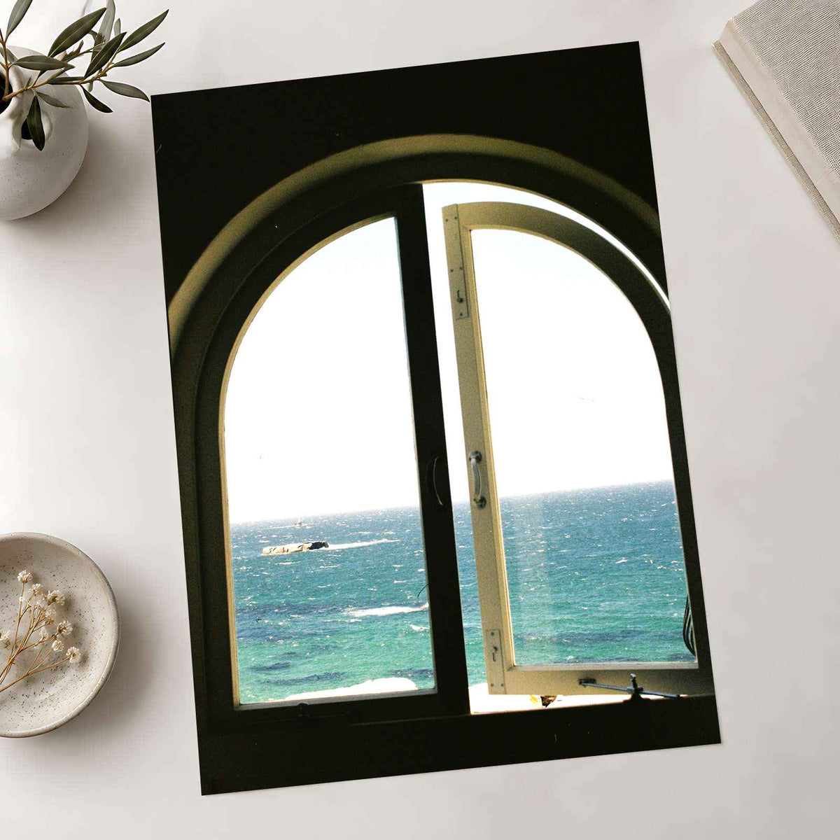 Window to Mediterranean Sea by Stacey Knipe Photo Print Wall Decor
