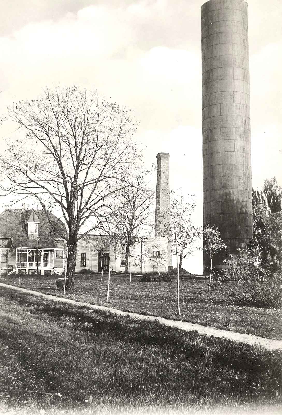 Neenah Water Works, WI in 1905 restored photo print