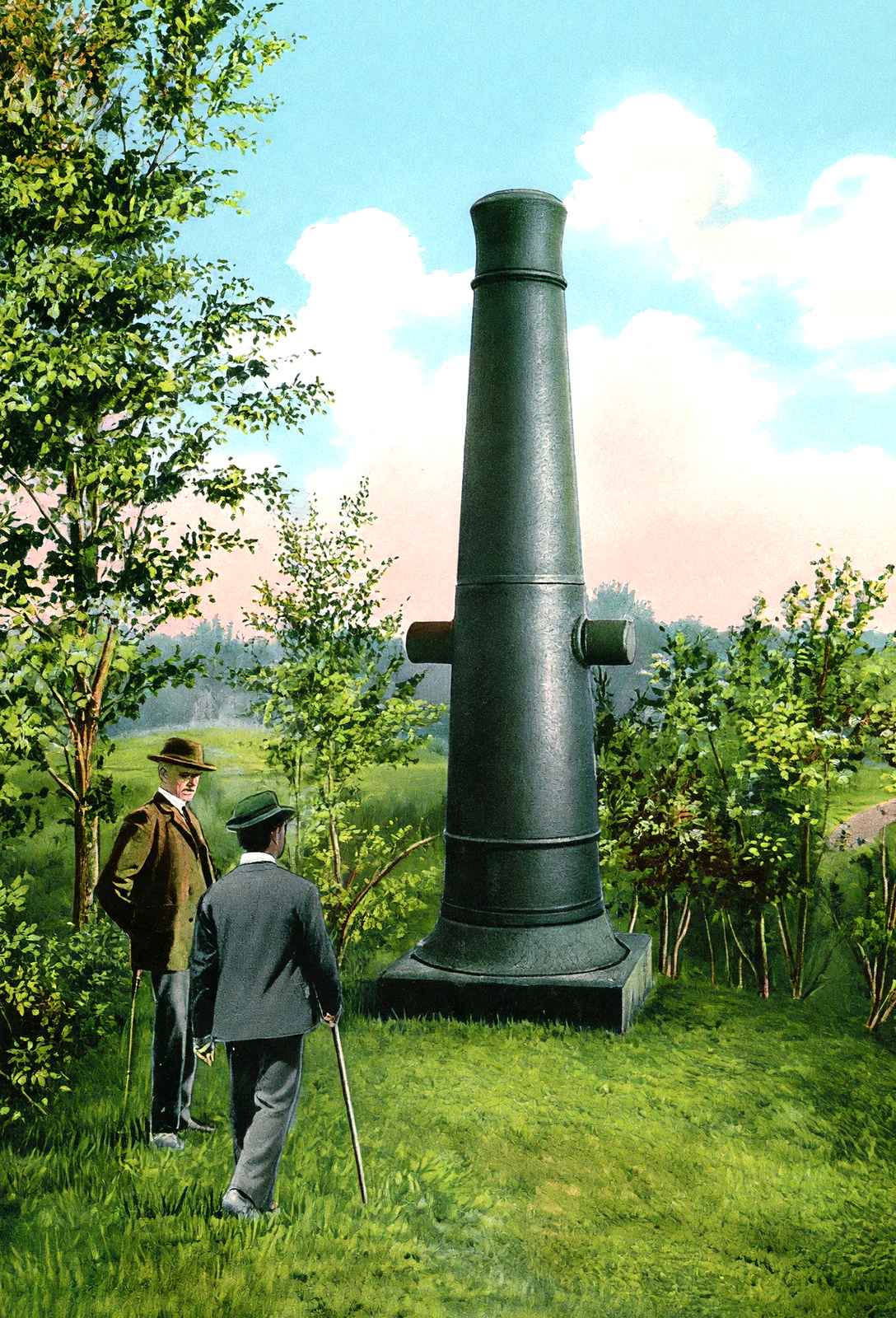 Surrender Monument, Vicksburg, MS in 1906 vintage print