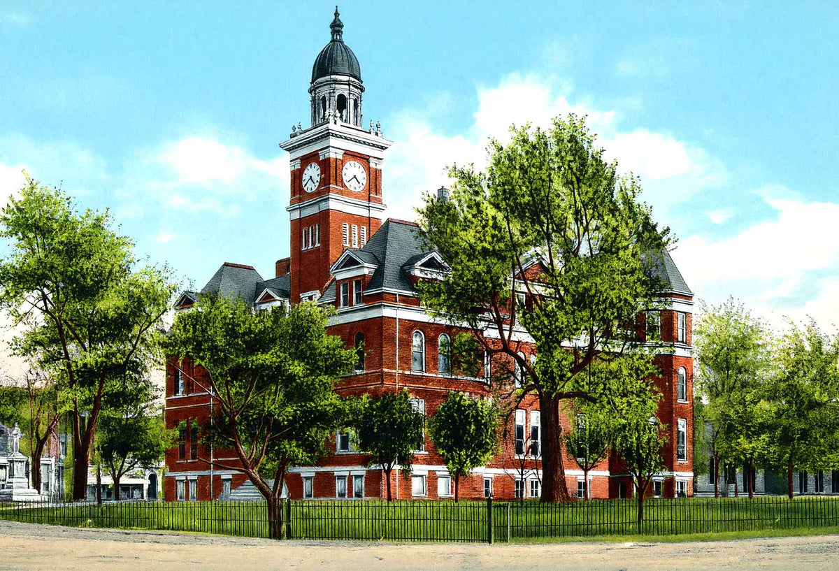 Court House, Paris, TN in 1926 vintage print