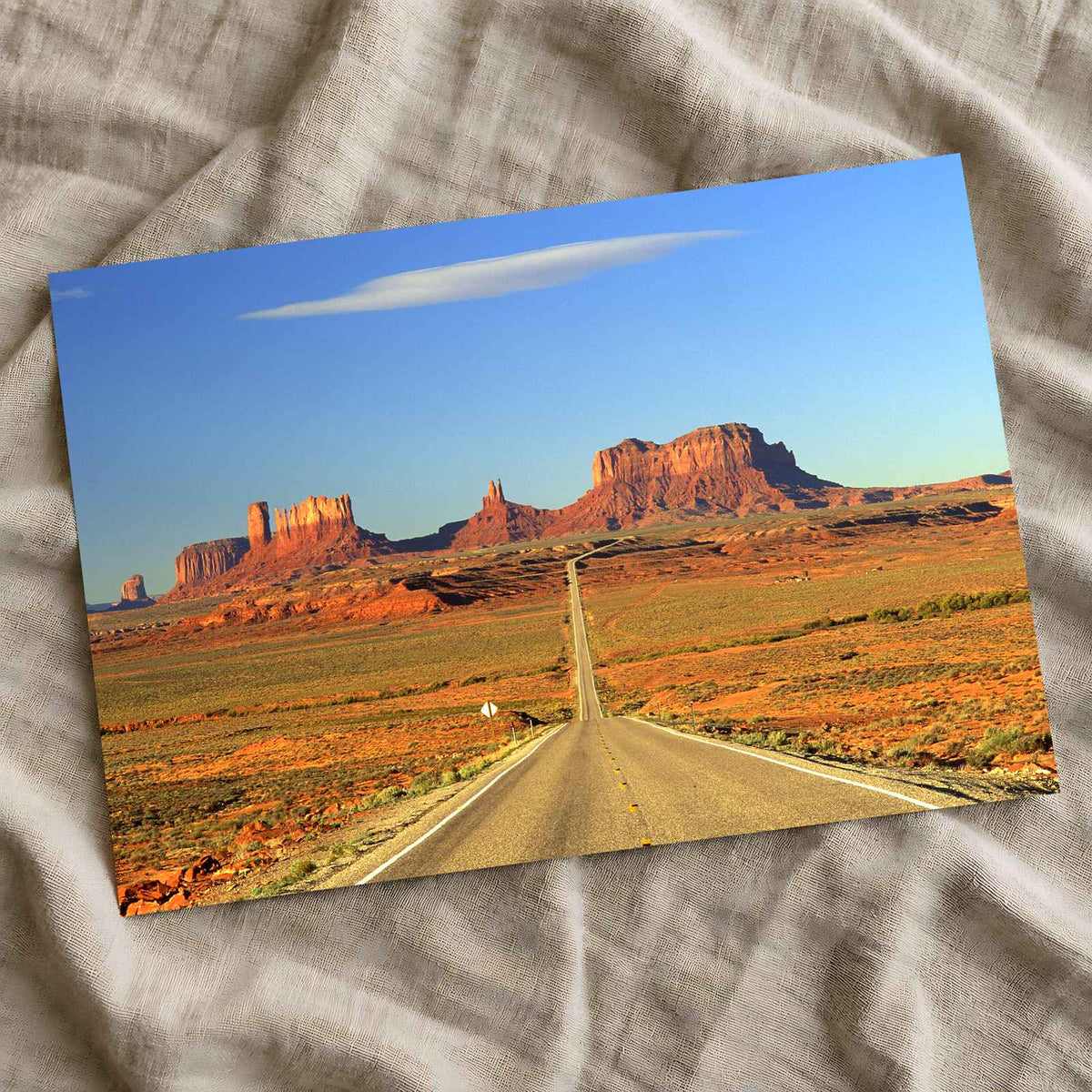 Monument Valley with Road in Arizona Photo Print Wall Decor