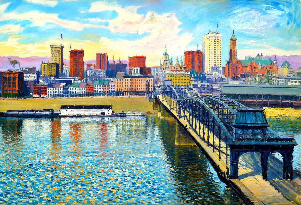 Pittsburgh from RR Station, Pittsburgh PA art print