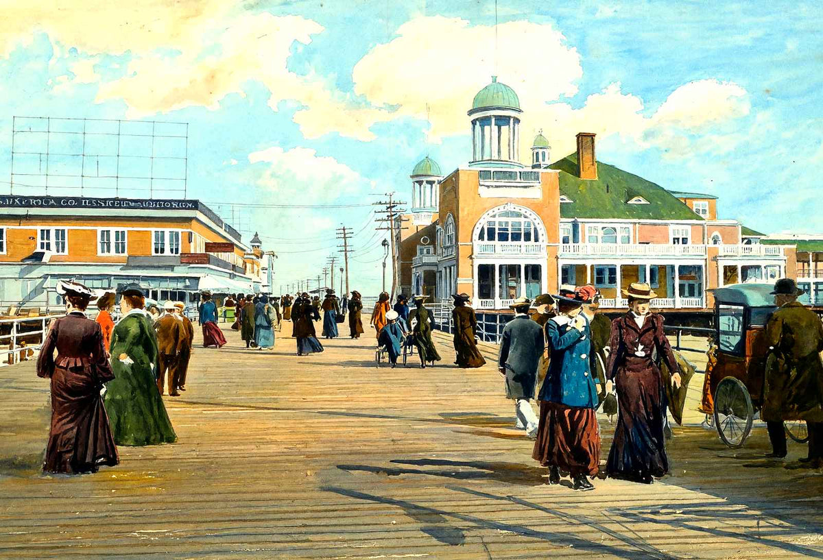 Steel Pier & Boardwalk, Atlantic City, NJ painting