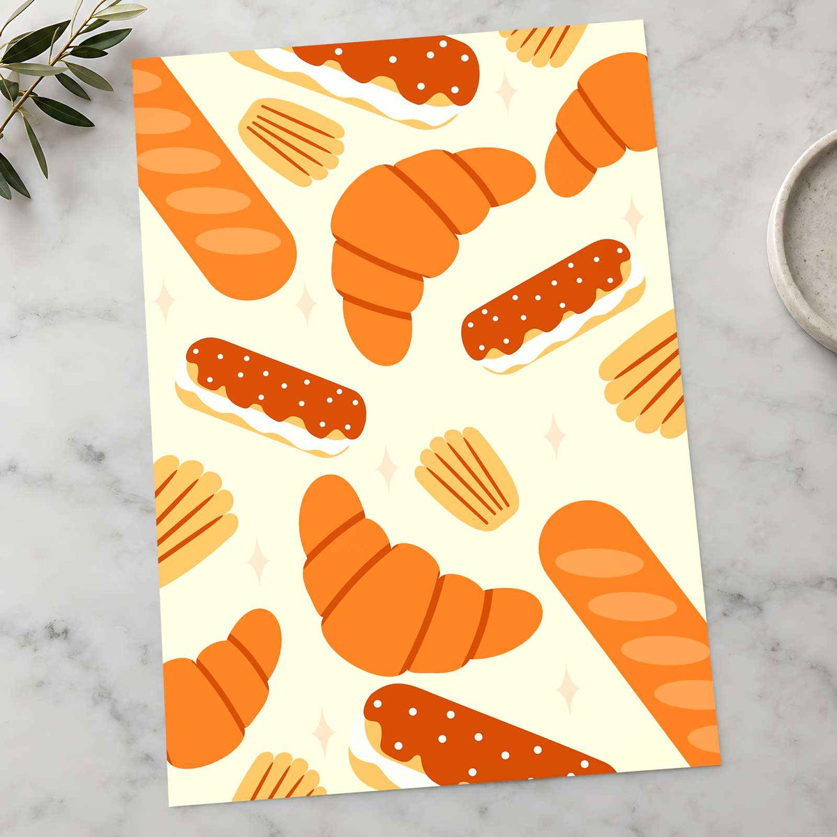 Breads and Pretzels by Doodis Creativelabs Art Print Wall Decor