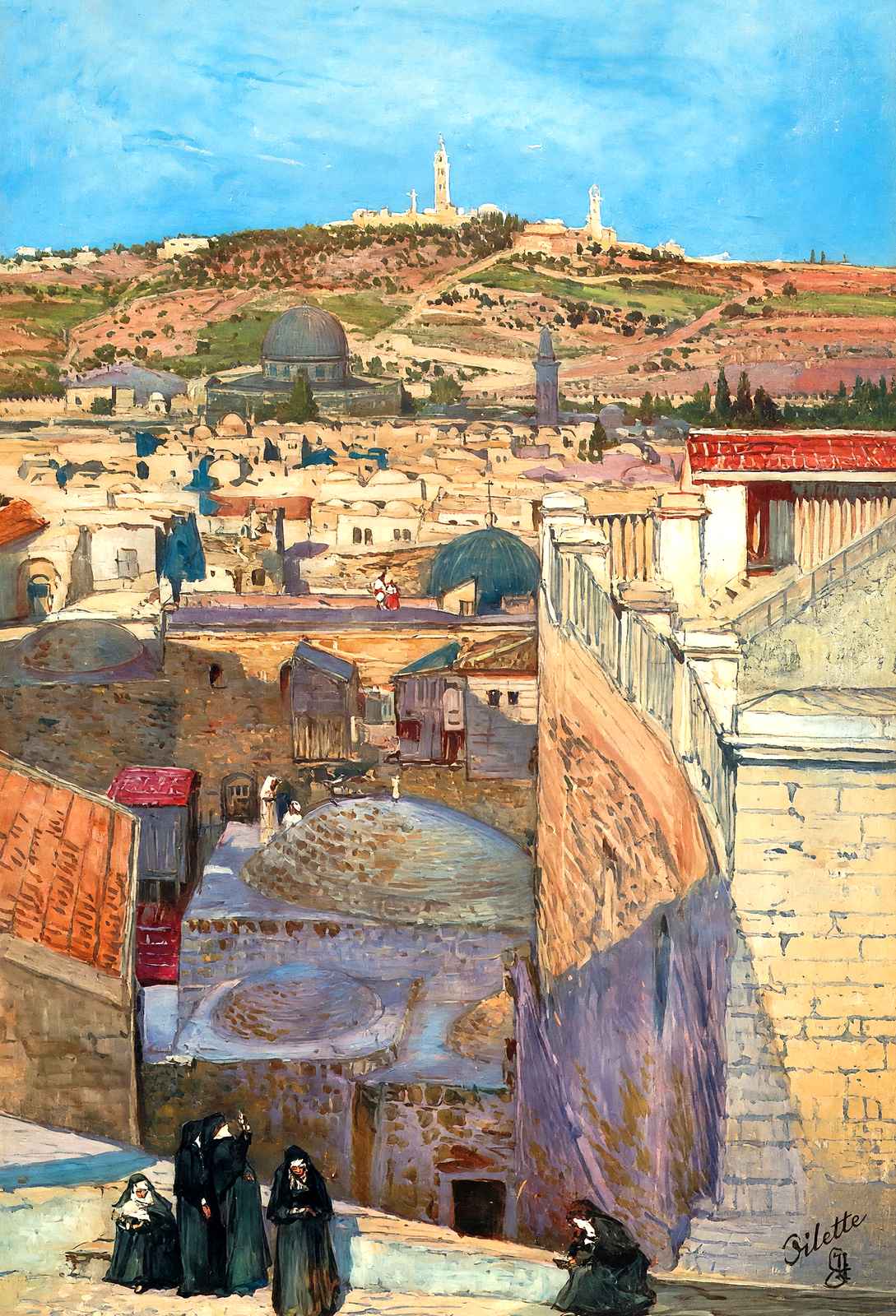 Mount of Olives from Mount Zion, Jerusalem art print
