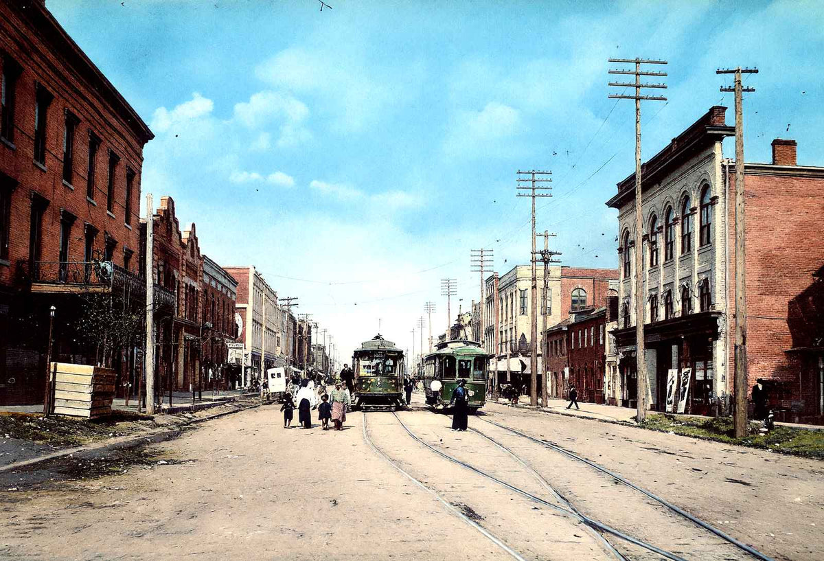 Main Street Looking Northeast, Salisbury, NC vintage print