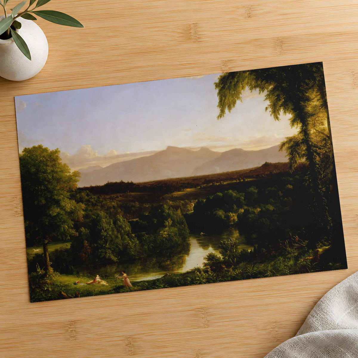 View on the Catskill—Early Autumn painting print by Thomas Cole (1836)