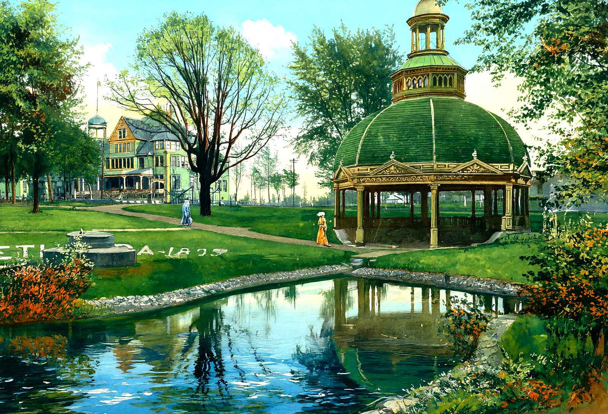Bethesda Spring, Waukesha, WI in 1906 art print