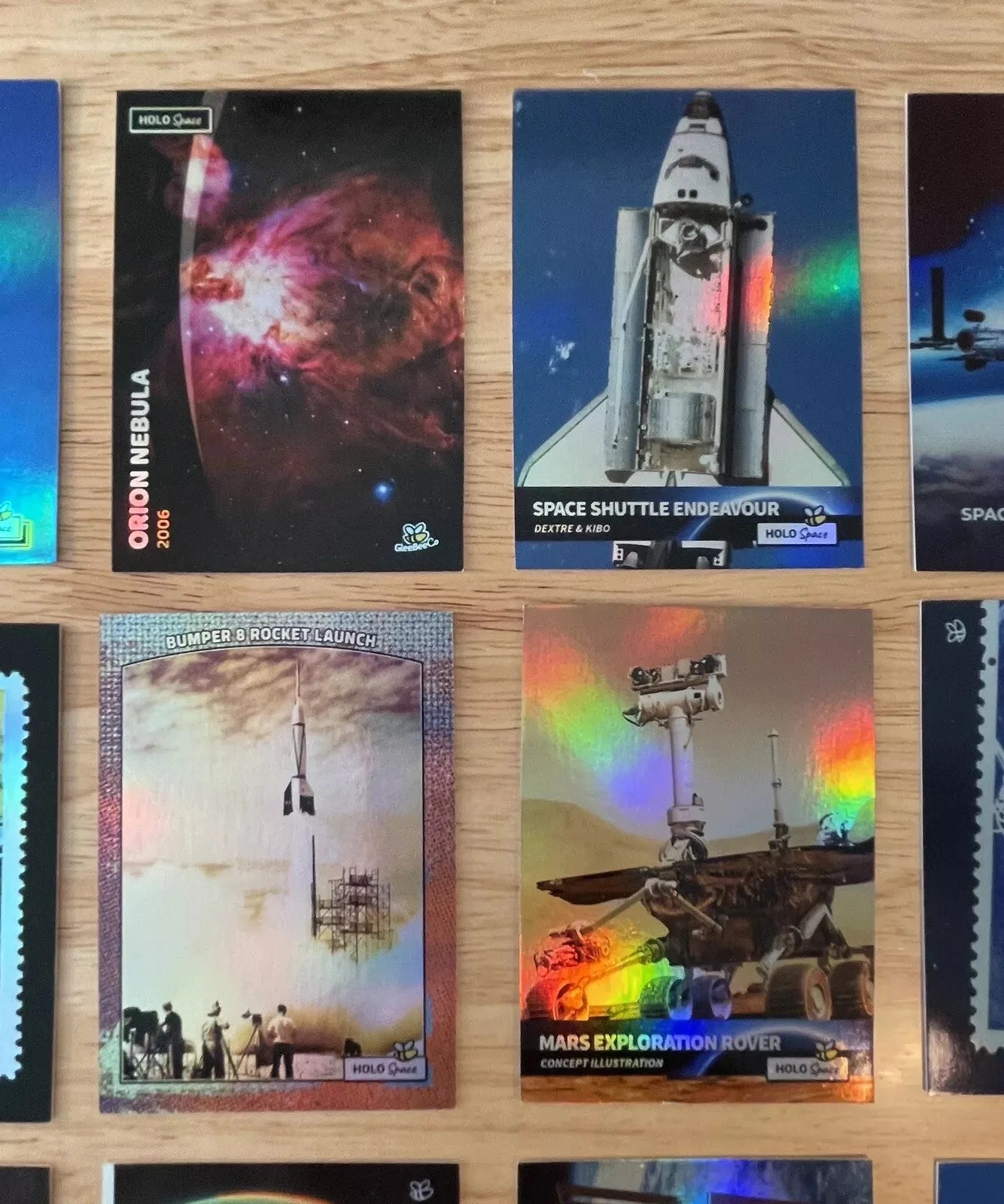 30 Incredible Space Cards (Holographic) - GleeBeeCo - NASA, Apollo 13, ISS, More