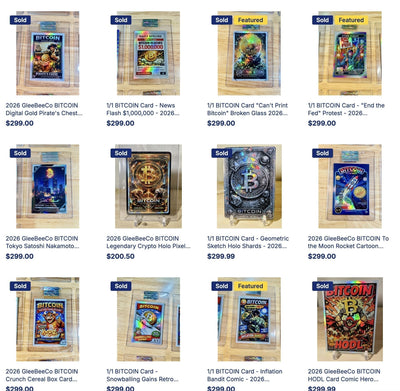12 of 13 Bitcoin 1/1 Cards Sold. One Remaining, More to Come...