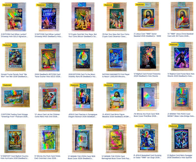 Just Dropped: Bitcoin, Pooh, Jesus and Bigfoot Limited Run Cards