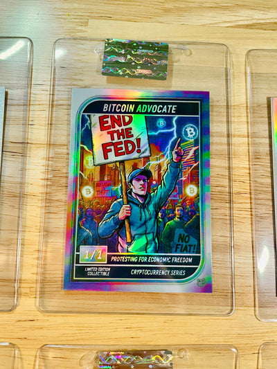 1/1 BITCOIN Card - "End the Fed" Protest - 2026 GleeBeeCo Holo #BCEF-1