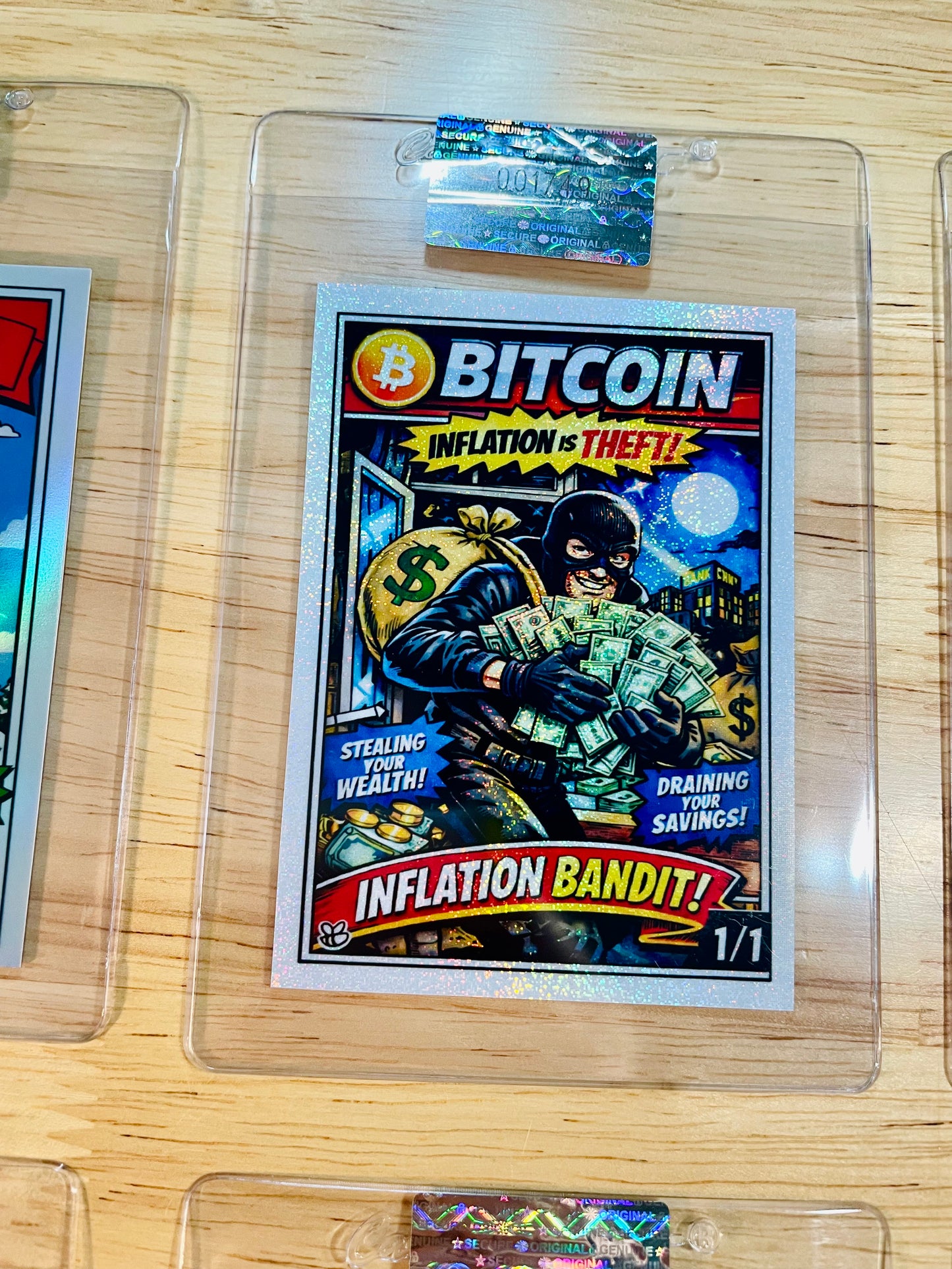 1/1 BITCOIN Card - Inflation Bandit Comic - 2026 GleeBeeCo Holo Pixels #BCIB-1