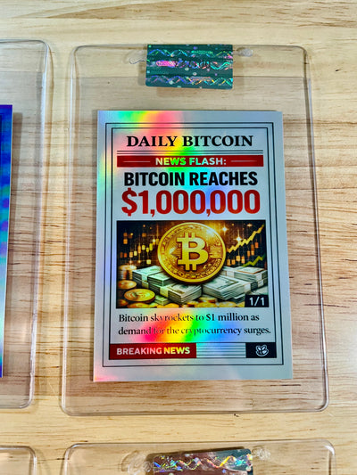 1/1 BITCOIN Card - News Flash $1,000,000 - 2026 GleeBeeCo Holo #BC1M-1