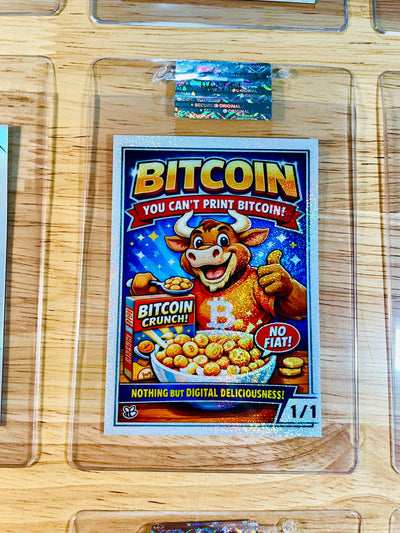 2026 GleeBeeCo BITCOIN Crunch Cereal Box Card #BTCR-1 Holo Pixels 1/1