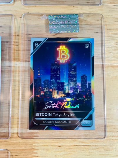 2026 GleeBeeCo BITCOIN Tokyo Satoshi Nakamoto Facsimile Auto Holo Card 1/1