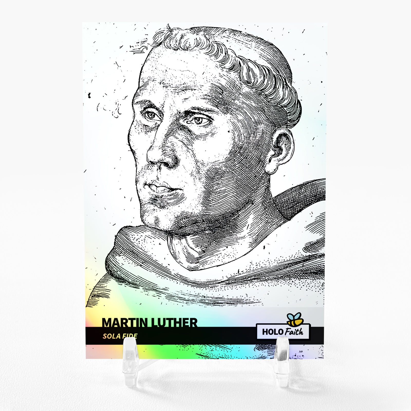 MARTIN LUTHER Sola Fide Art Card 2023 GleeBeeCo Holographic #M124