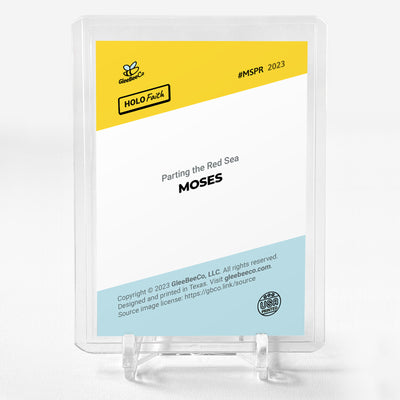 MOSES Holographic Card 2023 GleeBeeCo Holo Faith Parting the Red Sea #MSPR
