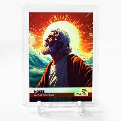 MOSES Holographic Card 2023 GleeBeeCo Holo Faith Parting the Red Sea #MSPR