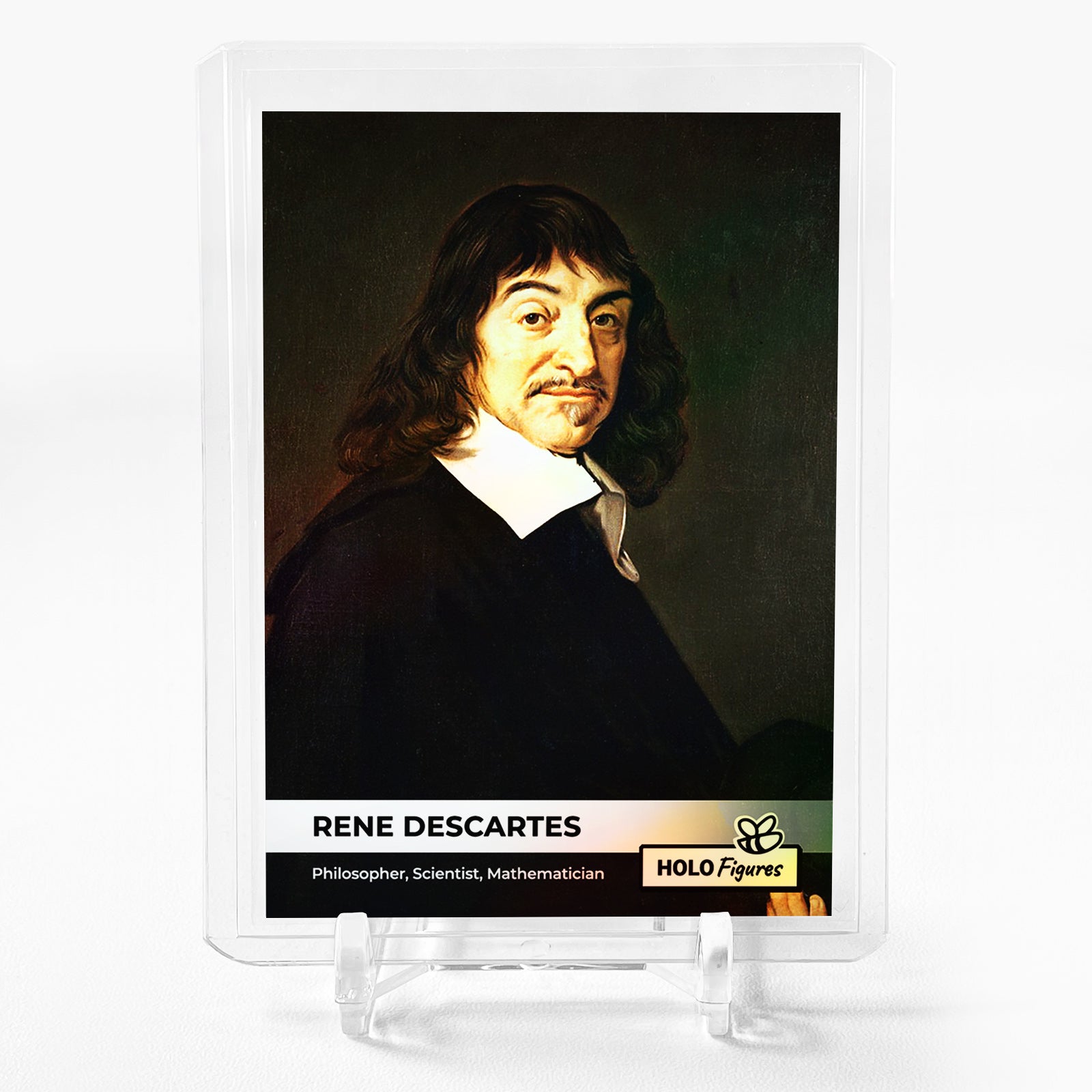 RENE DESCARTES Holographic Card GleeBeeCo Holo Figures #8A83 - Jaw-dropping!