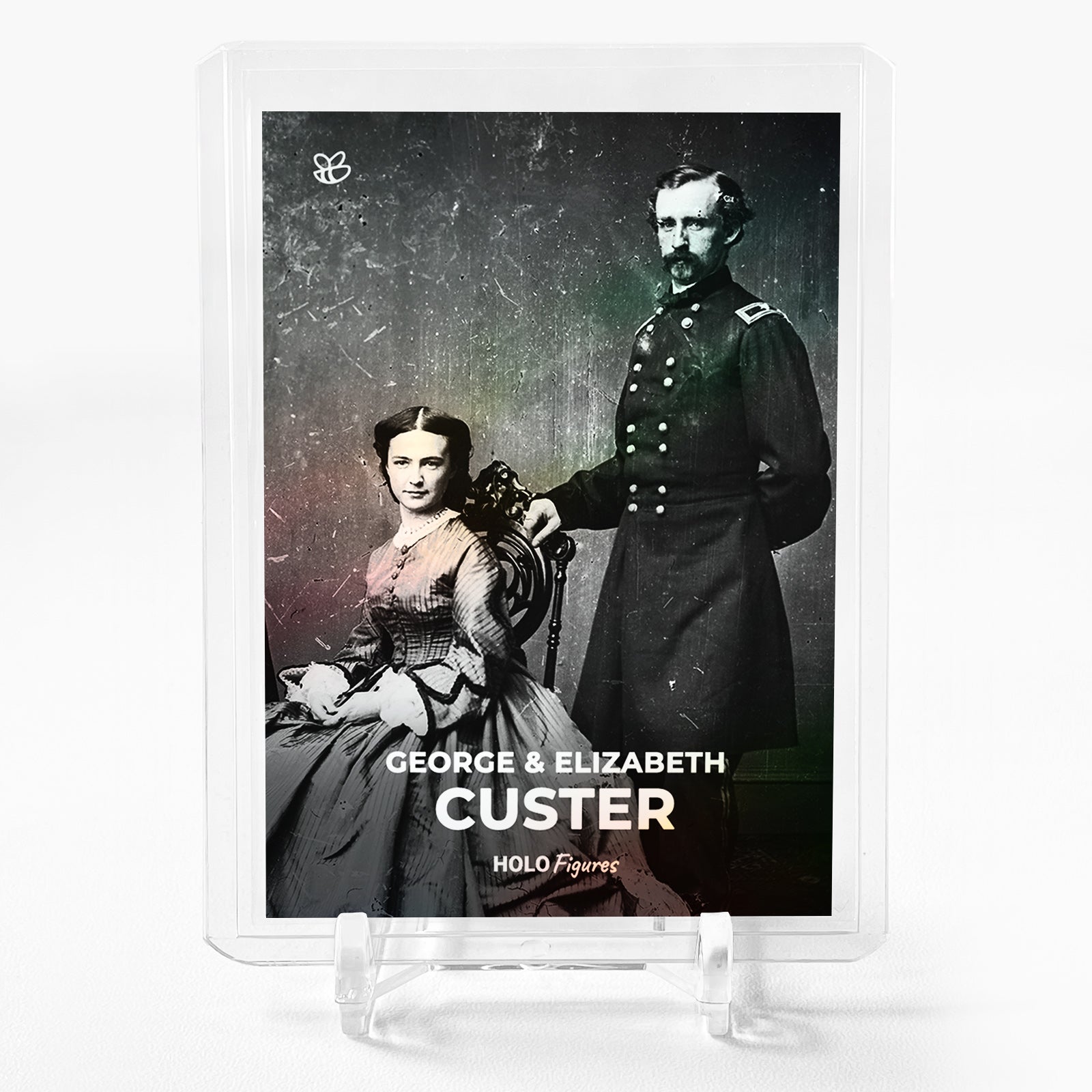 GEORGE & ELIZABETH CUSTER Card 2023 GleeBeeCo Holo Figures #94F8 - Wonderful!